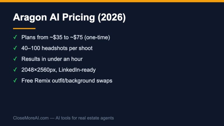 Aragon AI pricing 2026 plans and costs for real estate headshots