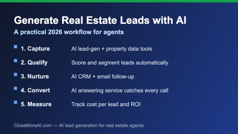 How to generate real estate leads with AI workflow 2026