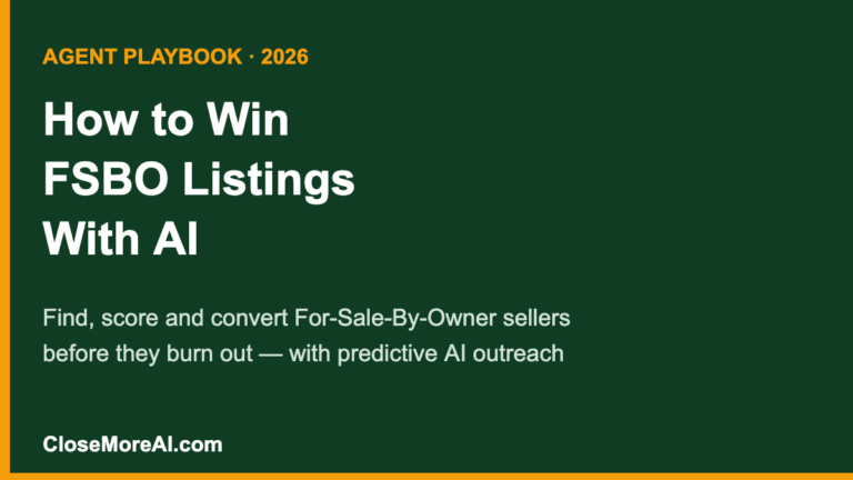 How to win FSBO listings with AI in 2026 — agent playbook summary card